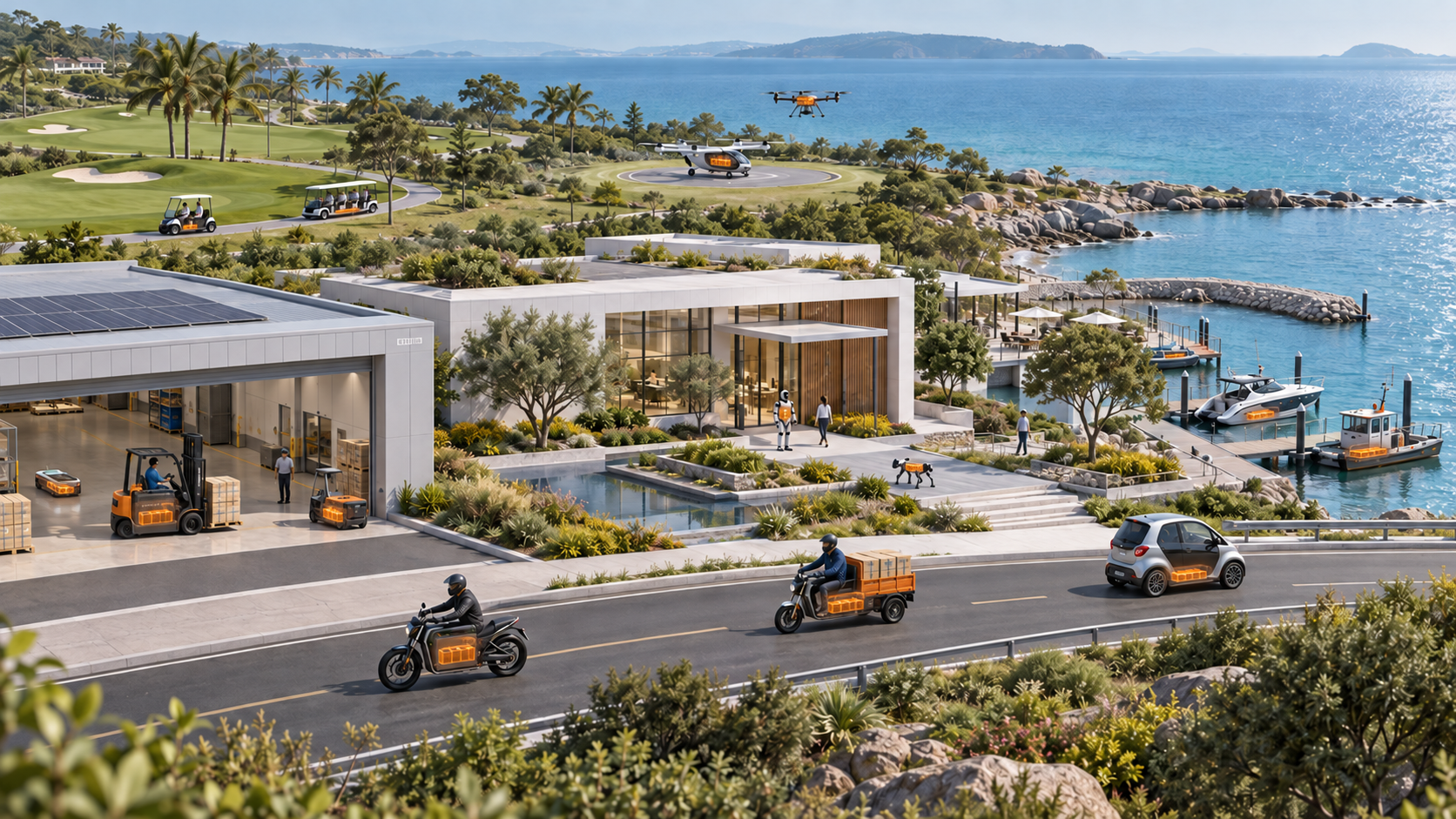 Illustrative electric application campus